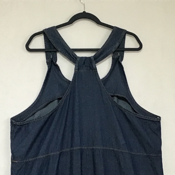 The Vermont Country Store Denim Jumper Midi Dress Womens 2X Prairie CottageCore - Picture 6 of 12
